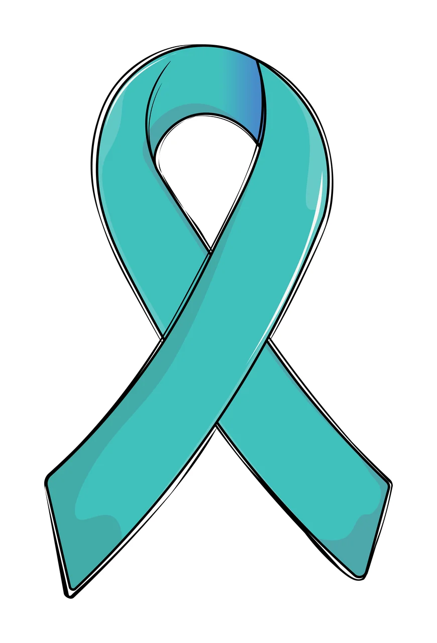 Ribbon Black Awareness Symbol stationary silhouette plain support