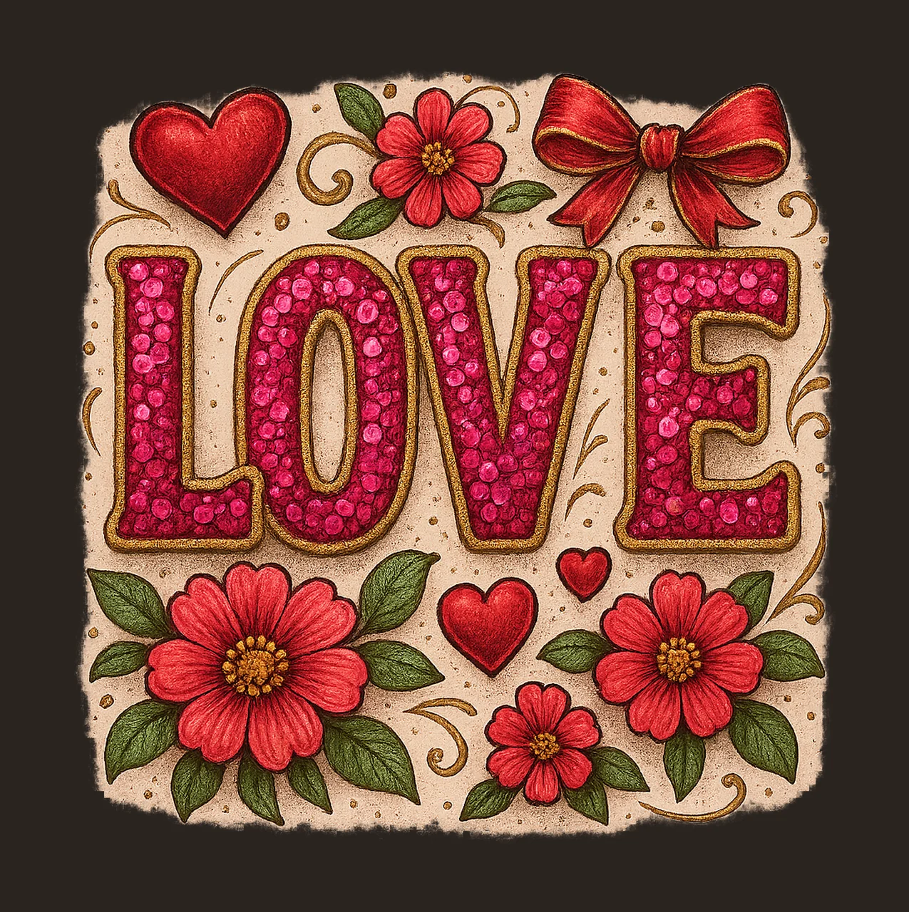 Sparkly Valentines Day Shirt Design Xoxo Pink Red Glitter contrast preview thumbnail