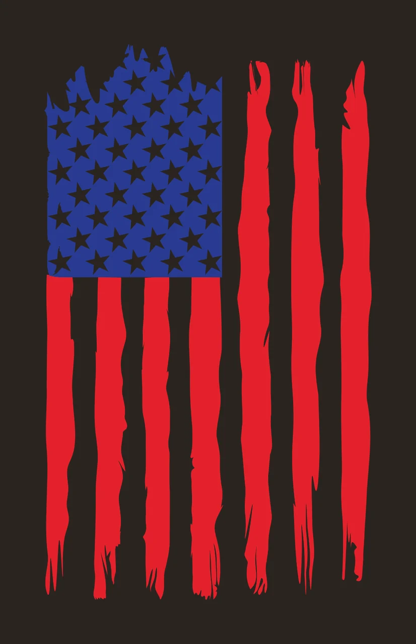 Flag Vertical Black And White With Distressed Brush stars stripes contrast preview thumbnail