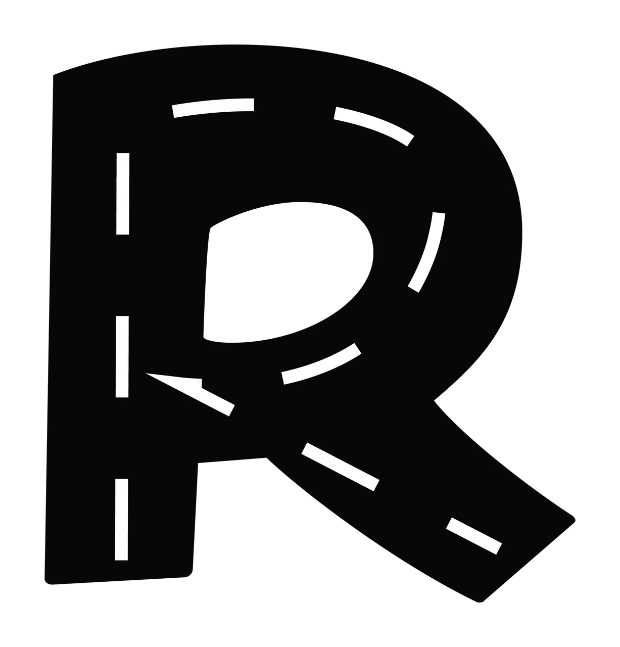 Race Track Font Character 08 racing checkered flag speedway