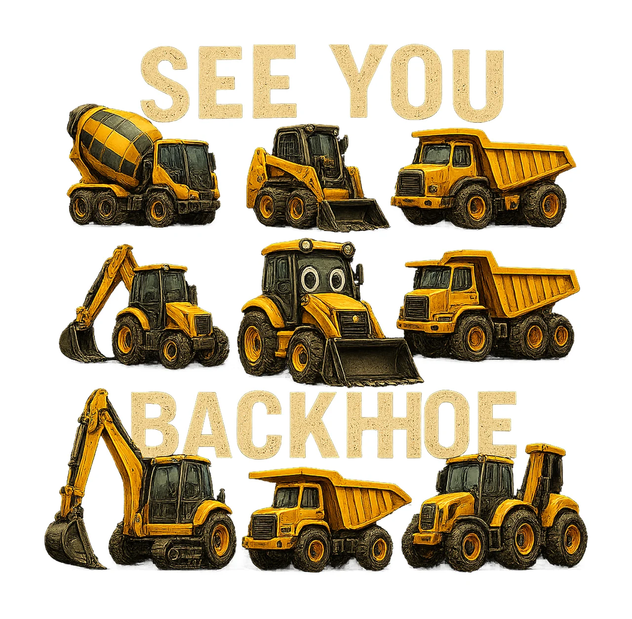 See You Later Excavator Funny Construction Design Kids