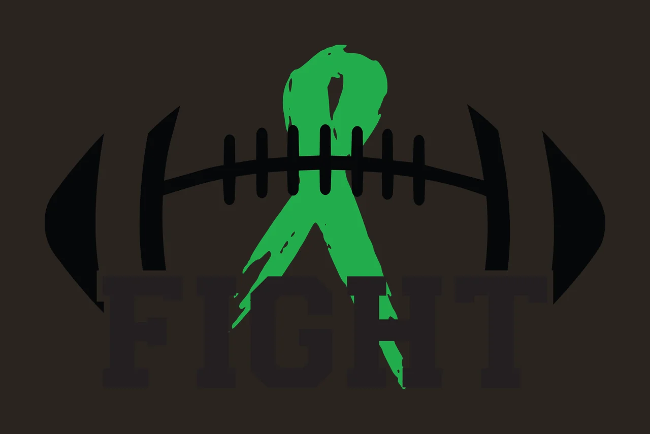 Fight Ribbon Overlaid With Football And Word contrast preview thumbnail
