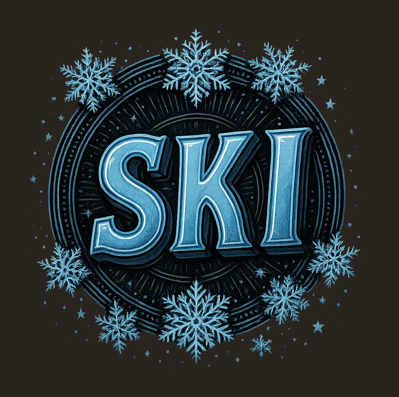 Ski Design Winter Sublimation Snowflake Artwork Skiing Shirt contrast preview thumbnail
