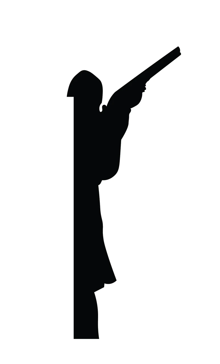 Can Glass Wrap Human Silhouette Holding With Rifle