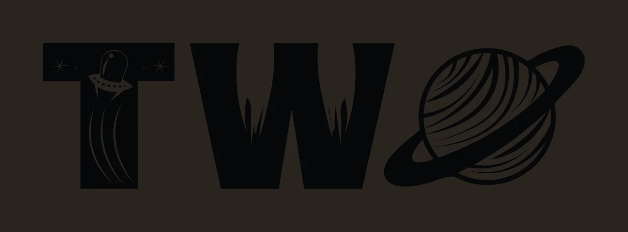 Space Two Text Written With Ufo And Planet contrast preview thumbnail