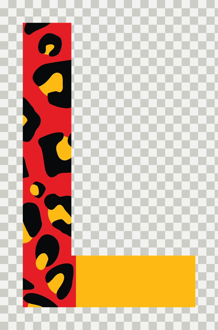 Can Glass Wrap L Letter Leopard Print transparency and detail preview thumbnail