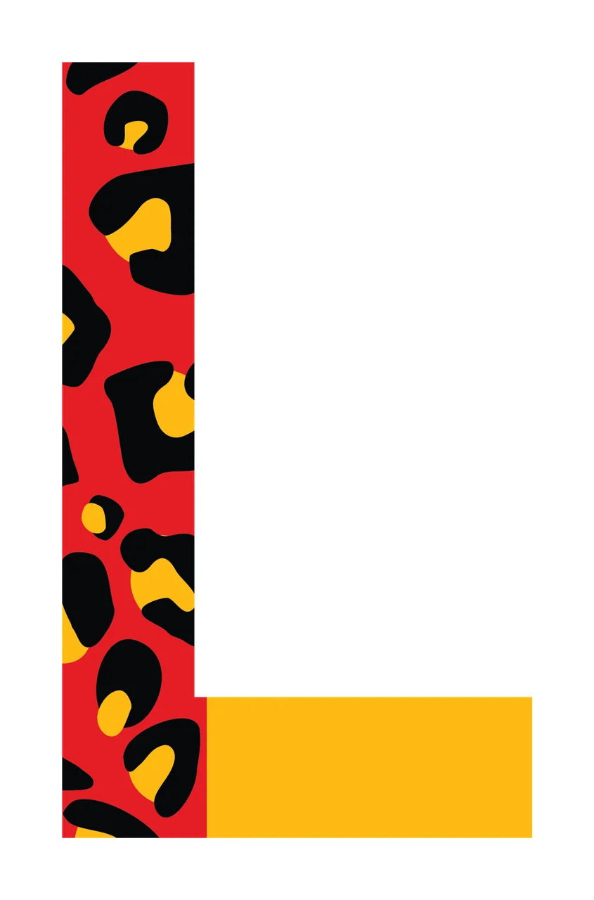 Can Glass Wrap L Letter Leopard Print