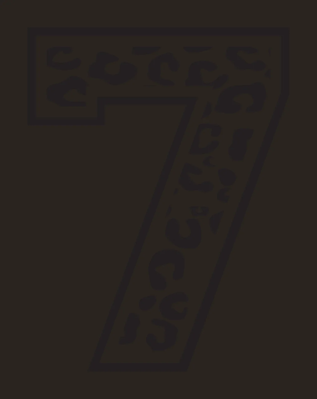 Black Varsity Half Font Leopard Character 24 print animal cheetah contrast preview thumbnail