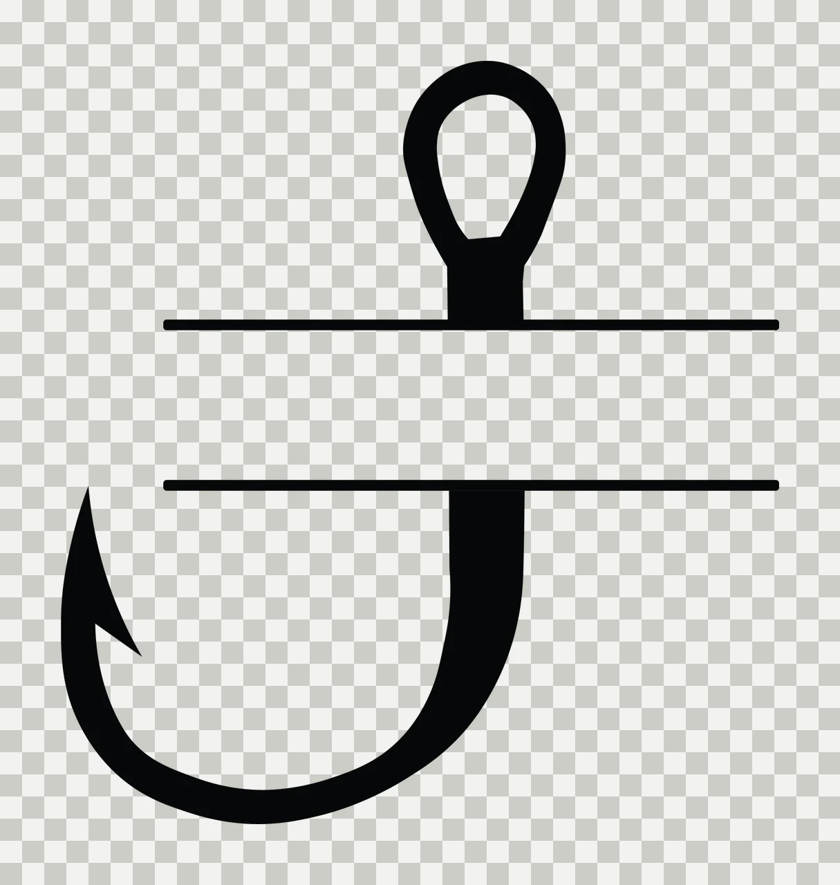 Fishing Hunting Monogram Character 09 fisherman angler Variation transparency and detail preview thumbnail
