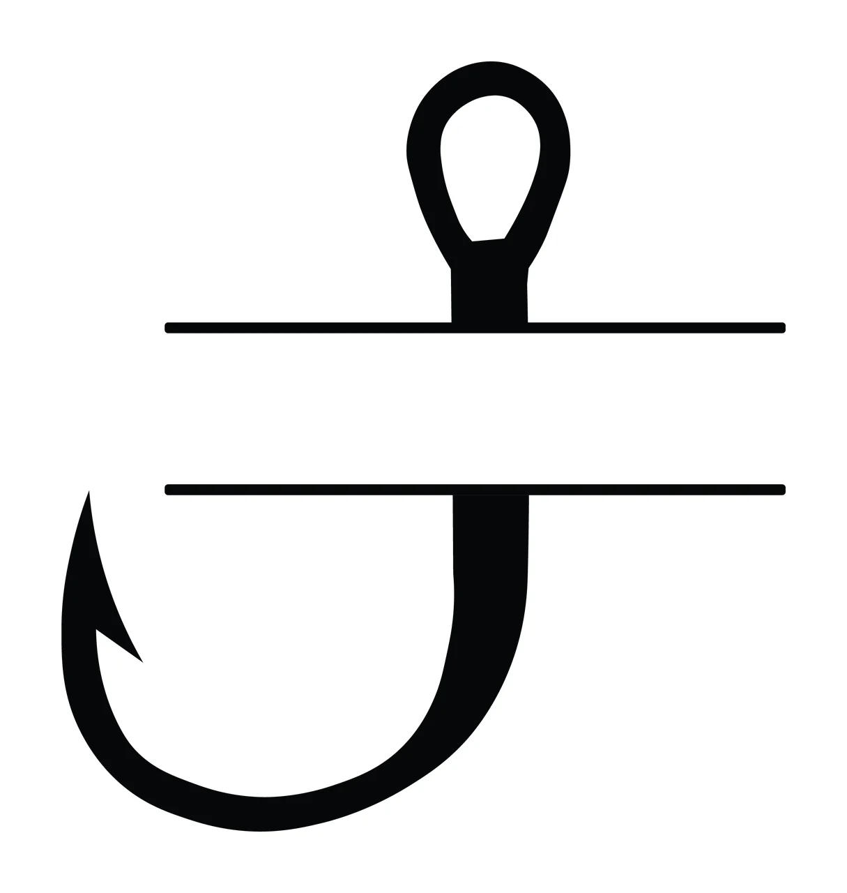 Fishing Hunting Monogram Character 09 fisherman angler Variation
