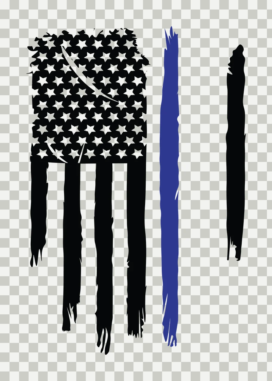 Flag Vertical Pattern With Stars And Straight Torn stripes transparency and detail preview thumbnail