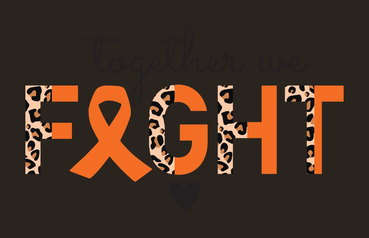Together We Fight Black Minimalist Typography ribbon heart contrast preview thumbnail