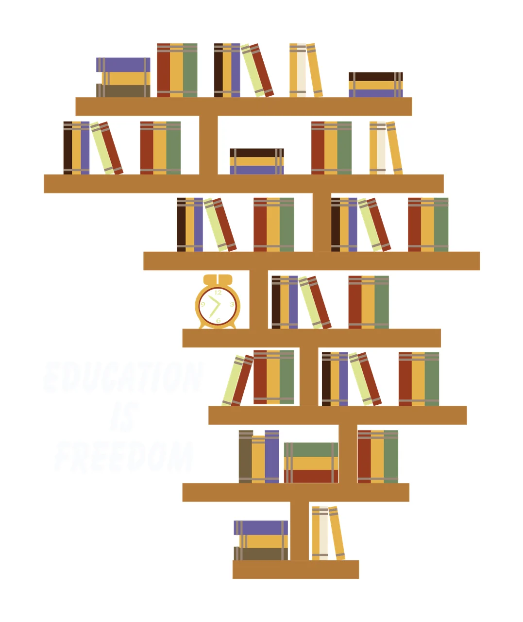 Can Glass Wrap Education Is Freedom Bookshelf Storing