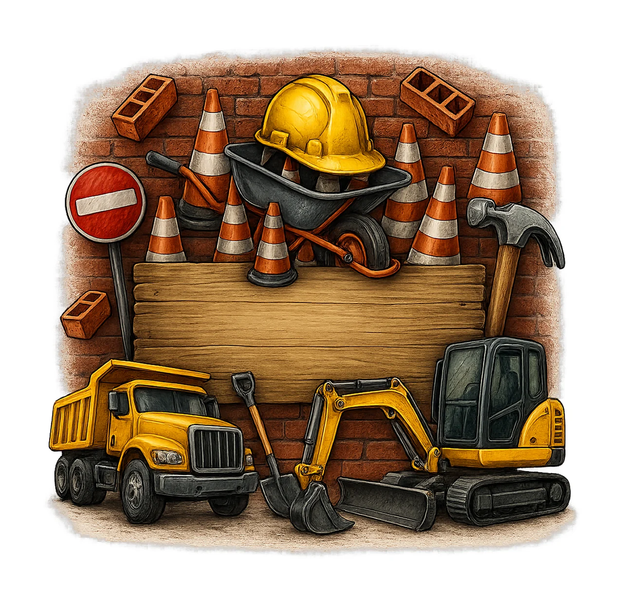 Kids Name Construction Dump Truck Sublimation Design Fun