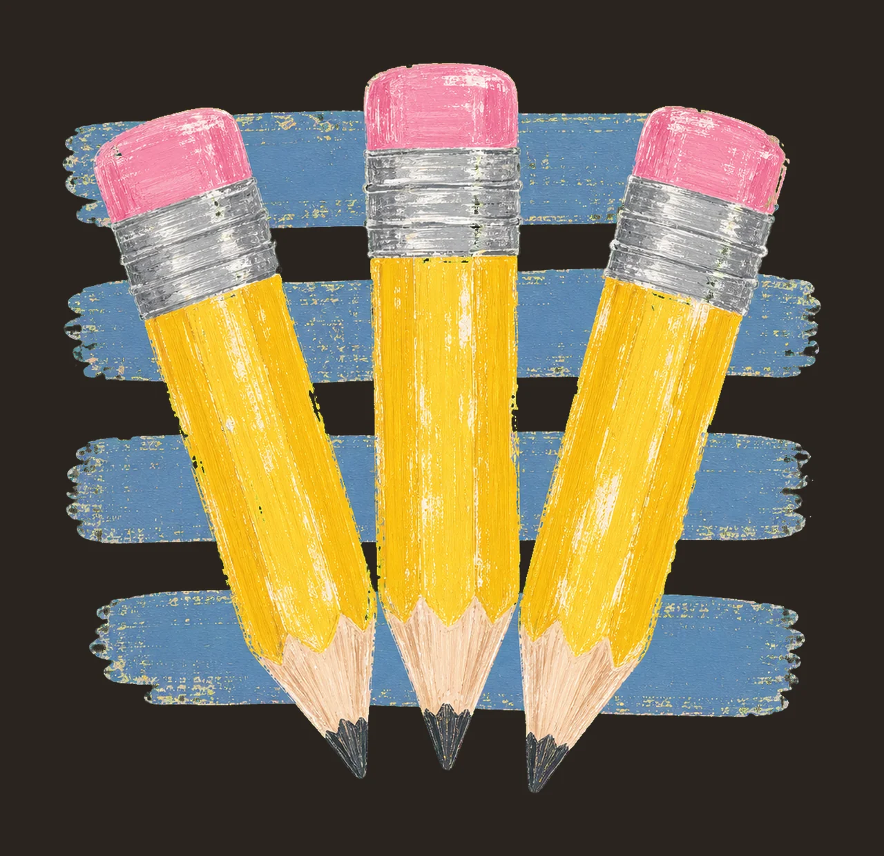 Coastal Pencil Stripes Fall Teacher Mom Teaching Variation C contrast preview thumbnail