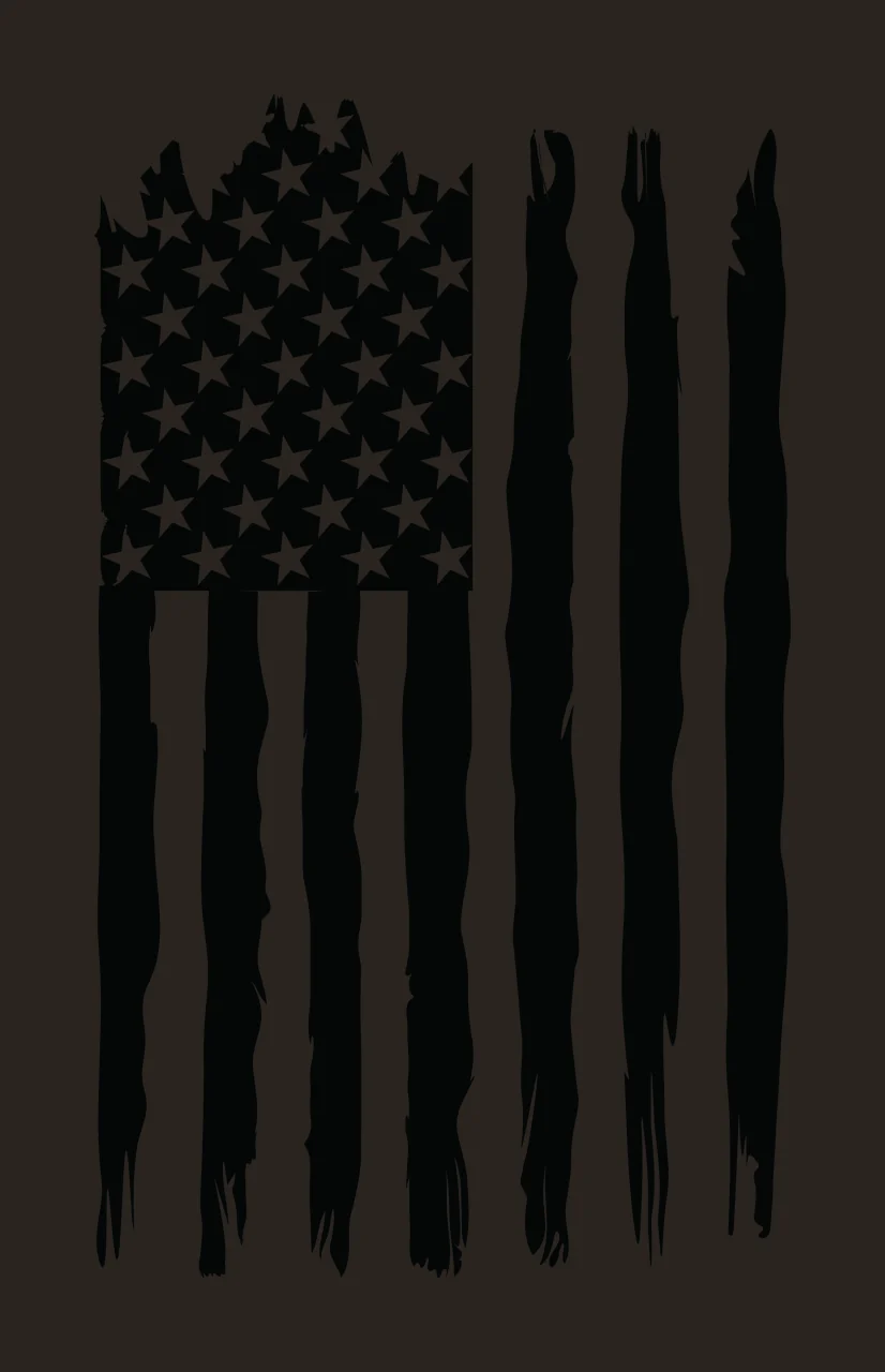 Flag Vertical Black And White With Distressed Brush stars Variation contrast preview thumbnail