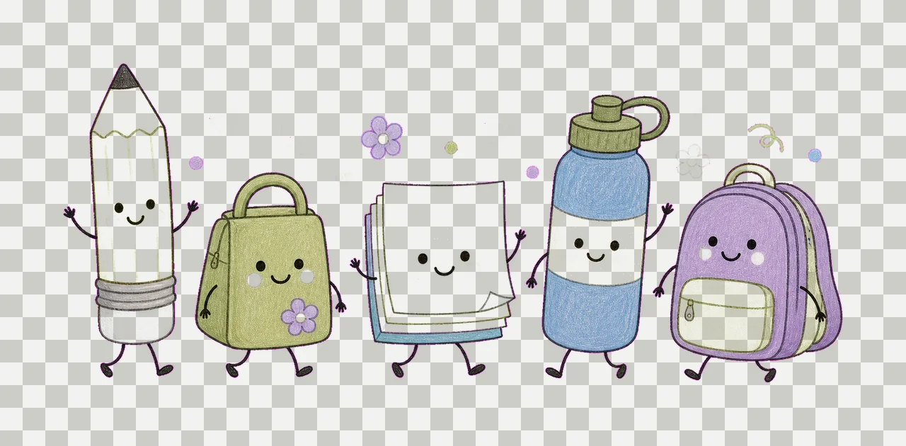 Teachers Aide School Employee Doodles Cute Variation B transparency and detail preview thumbnail