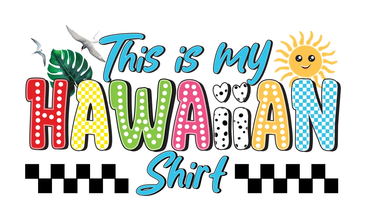 Hawaiian Shirt scalable logo design icon