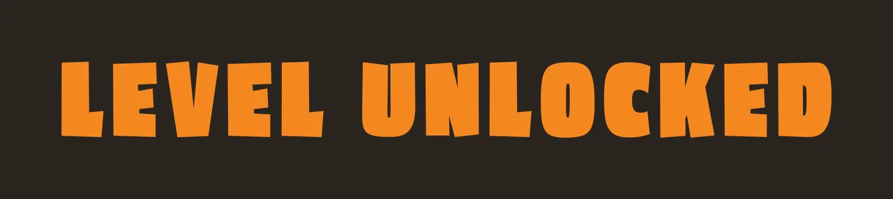 Level Unlocked Bold Black Sans Serif Text Reading written typographic contrast preview thumbnail