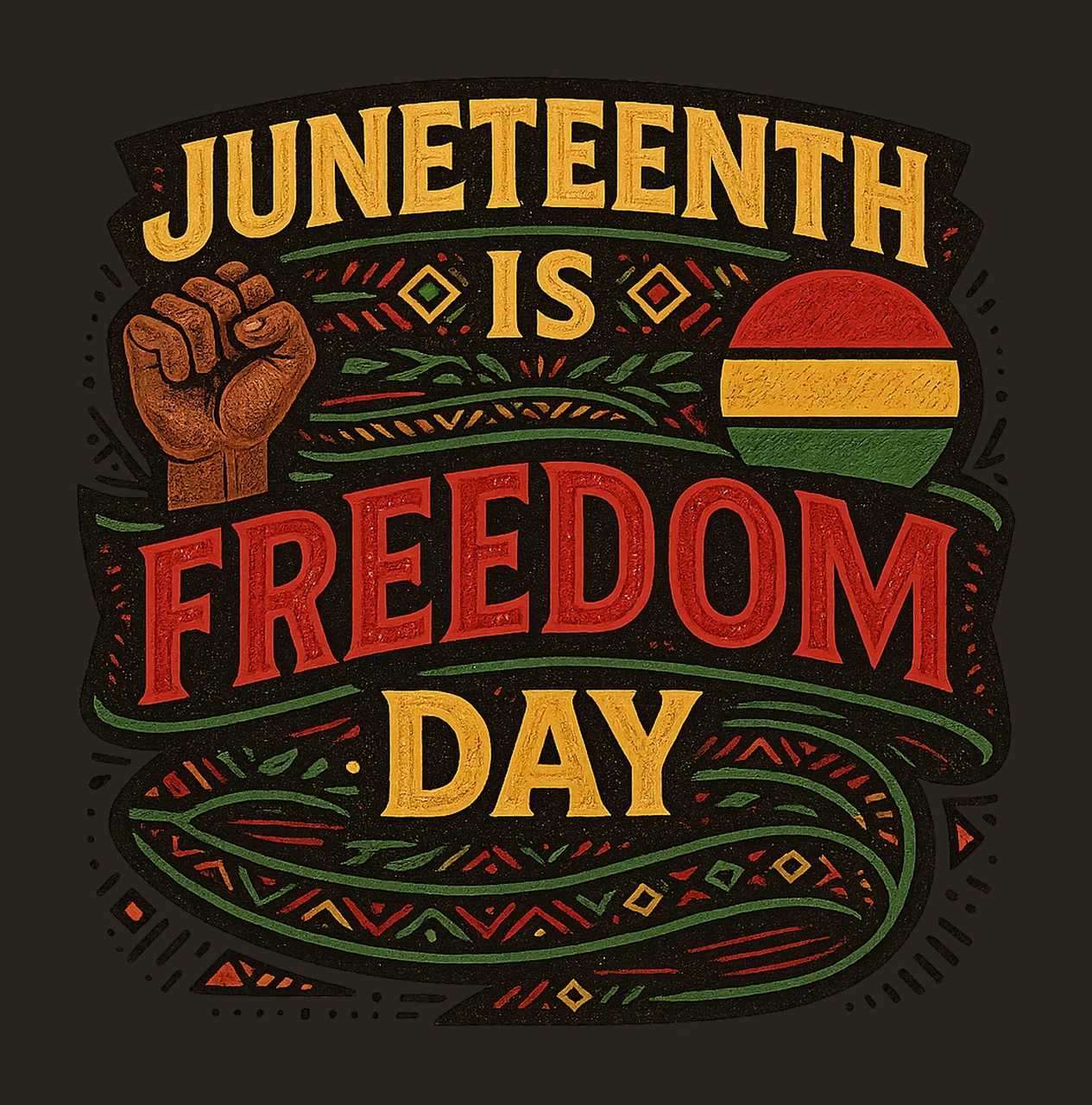 Juneteenth Celebration Props Black History Month Printable contrast preview thumbnail