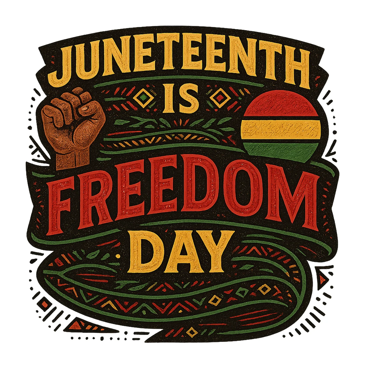 Juneteenth Celebration Props Black History Month Printable