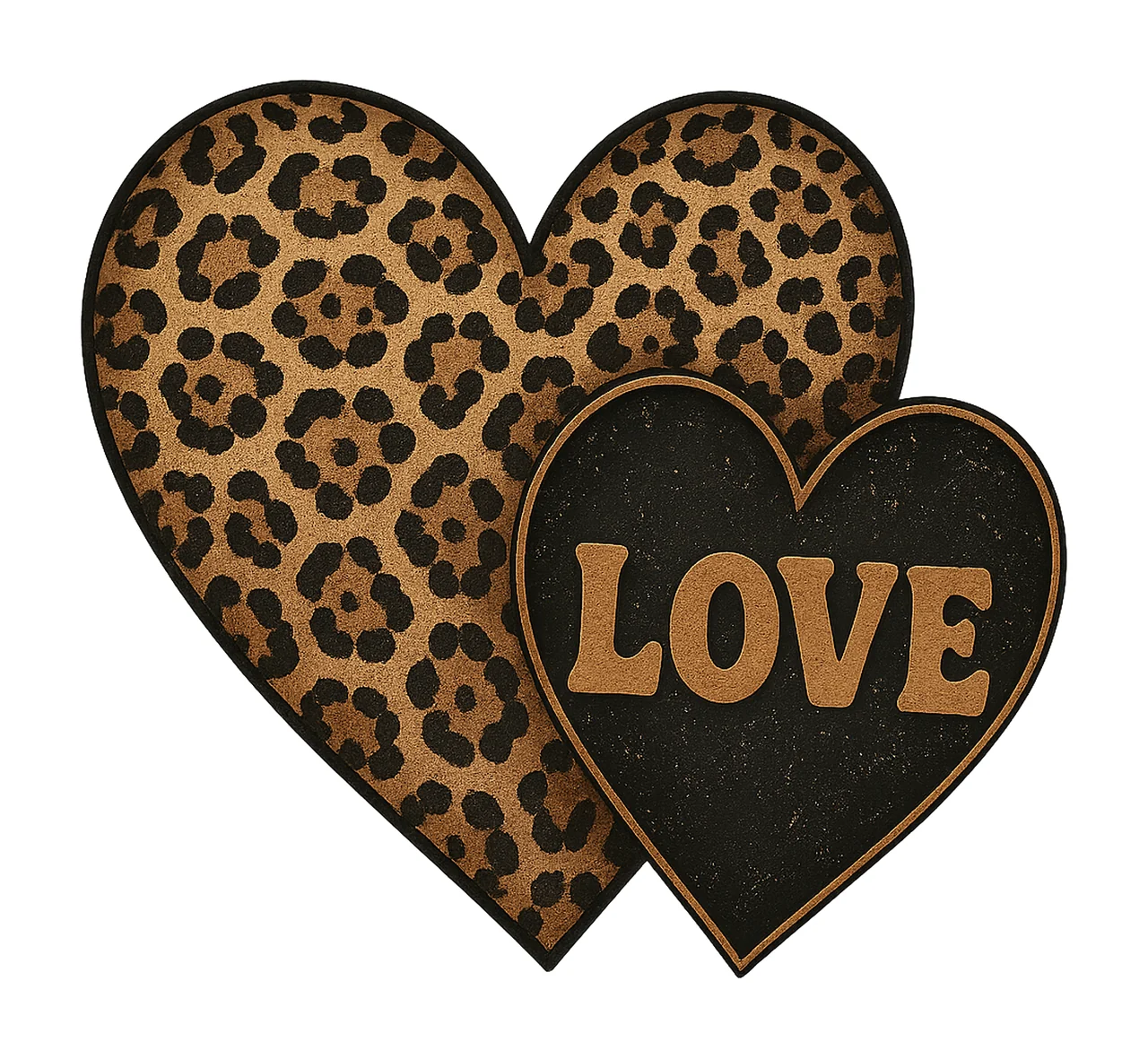 Leopard Heart Distressed Valentines Design Love Artwork