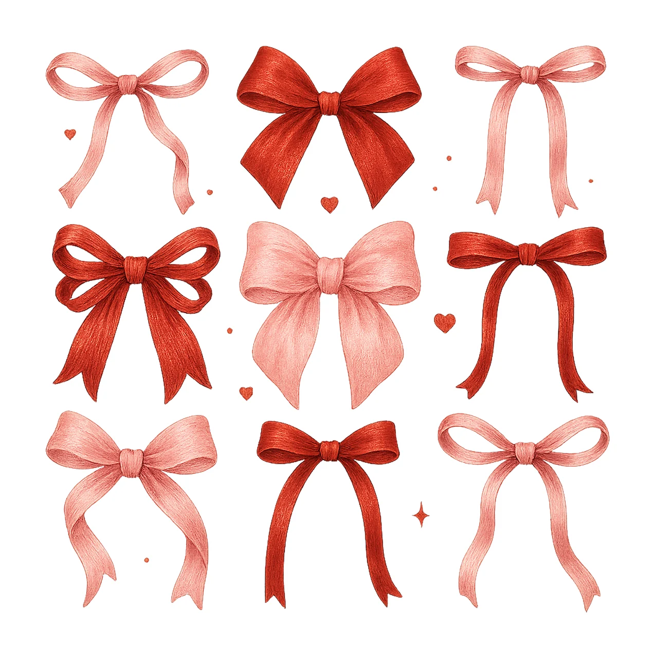 Valentine Coquette Bows Trendy Valentine Bows Pink Red Bow
