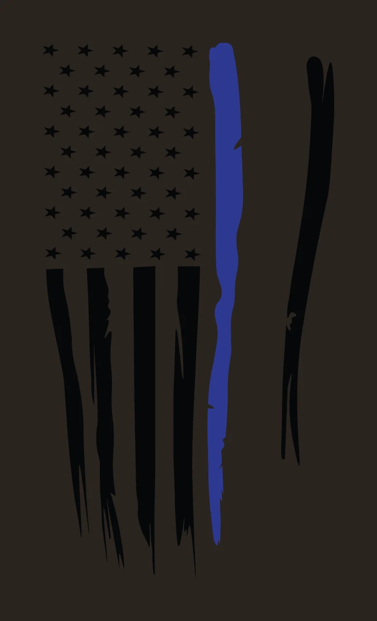 Flag Vertical Graphic With Textured Brush Stroke Stripes stars contrast preview thumbnail