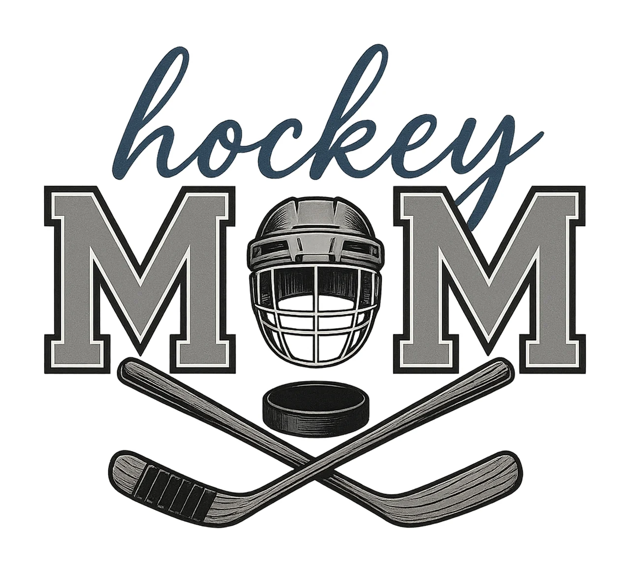Hockey Mom Game Day Vibes Sublimation Design Sports Mom