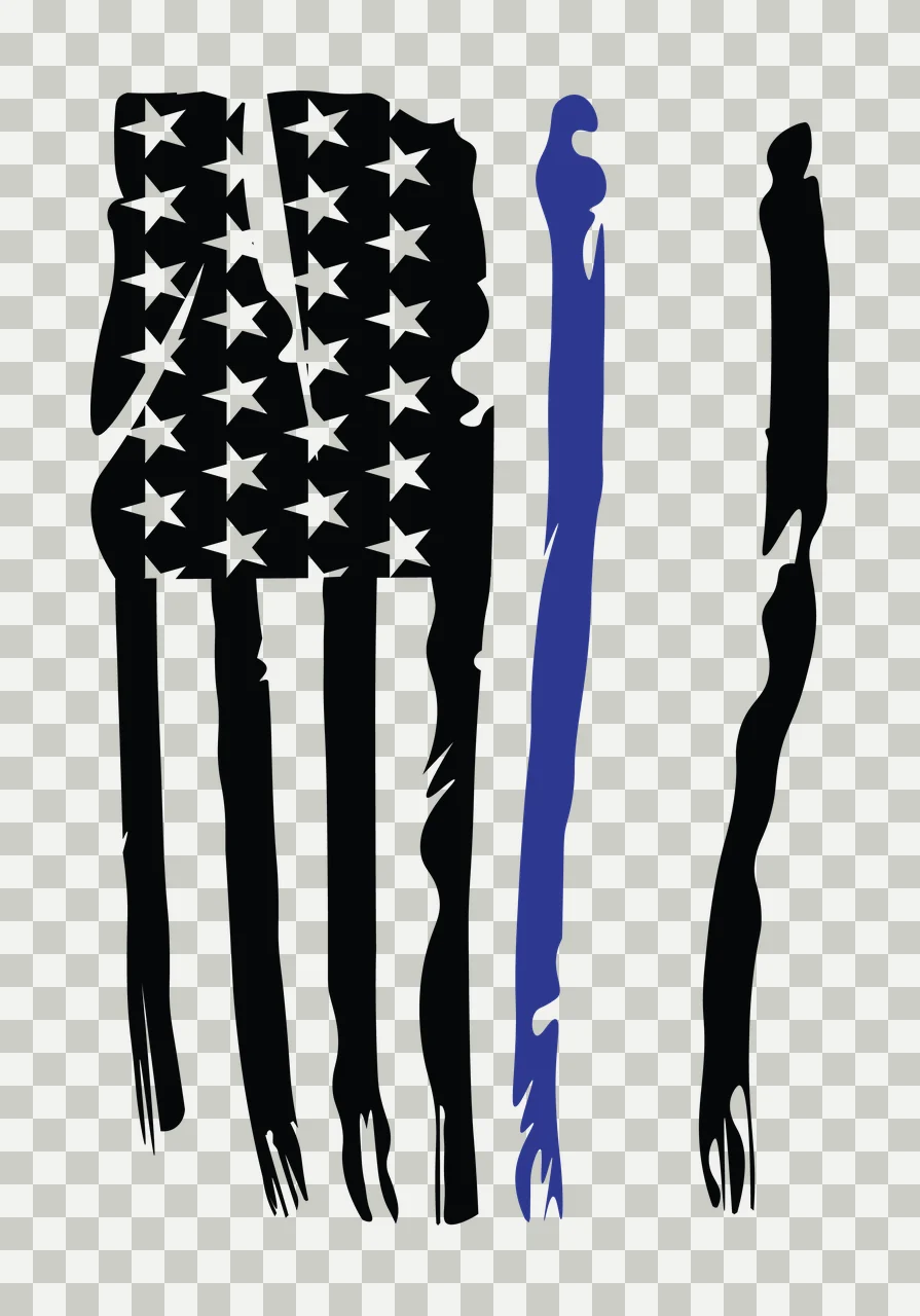 Flag Vertical Distressed Pattern With Stars And Torn stripes transparency and detail preview thumbnail