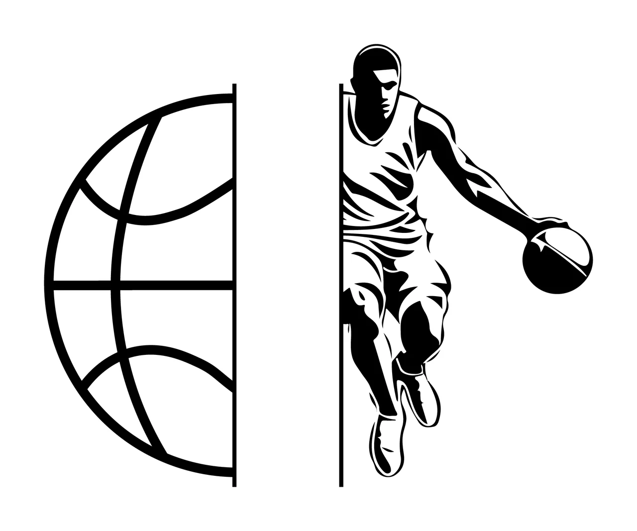 Ball Basketball Player Dribbling Beside Globe Jersey Shorts