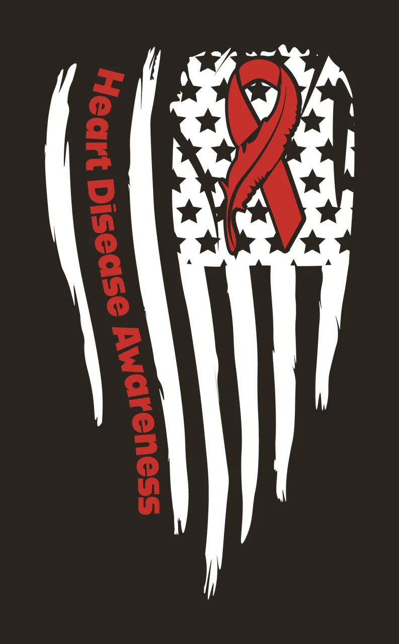 Awareness Ribbon Flag stars stripes distressed black white contrast preview thumbnail