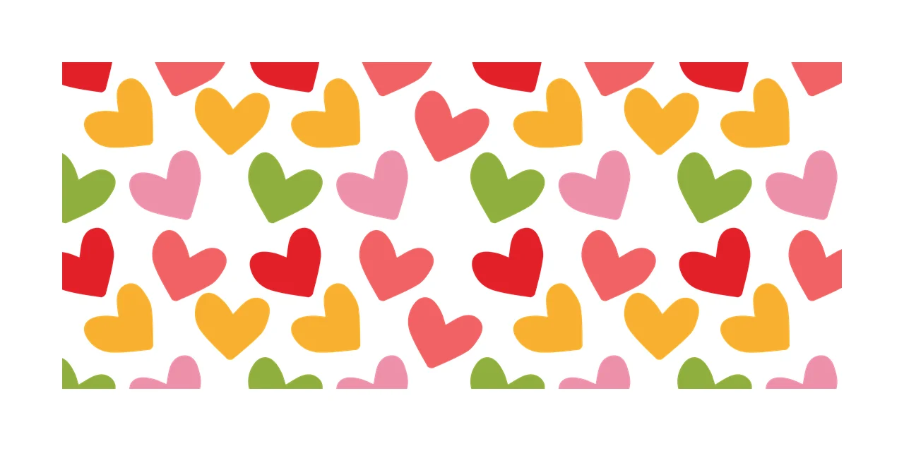 Hearts Can Glass Wrap Black Heart Shapes Pattern white plain