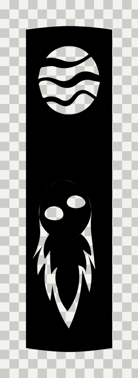 Space I Letter Vertical Display With Planet transparency and detail preview thumbnail