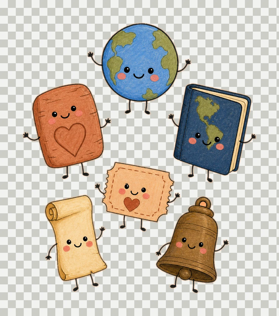 Social Studies Teacher Globe Map History Book Variation D transparency and detail preview thumbnail