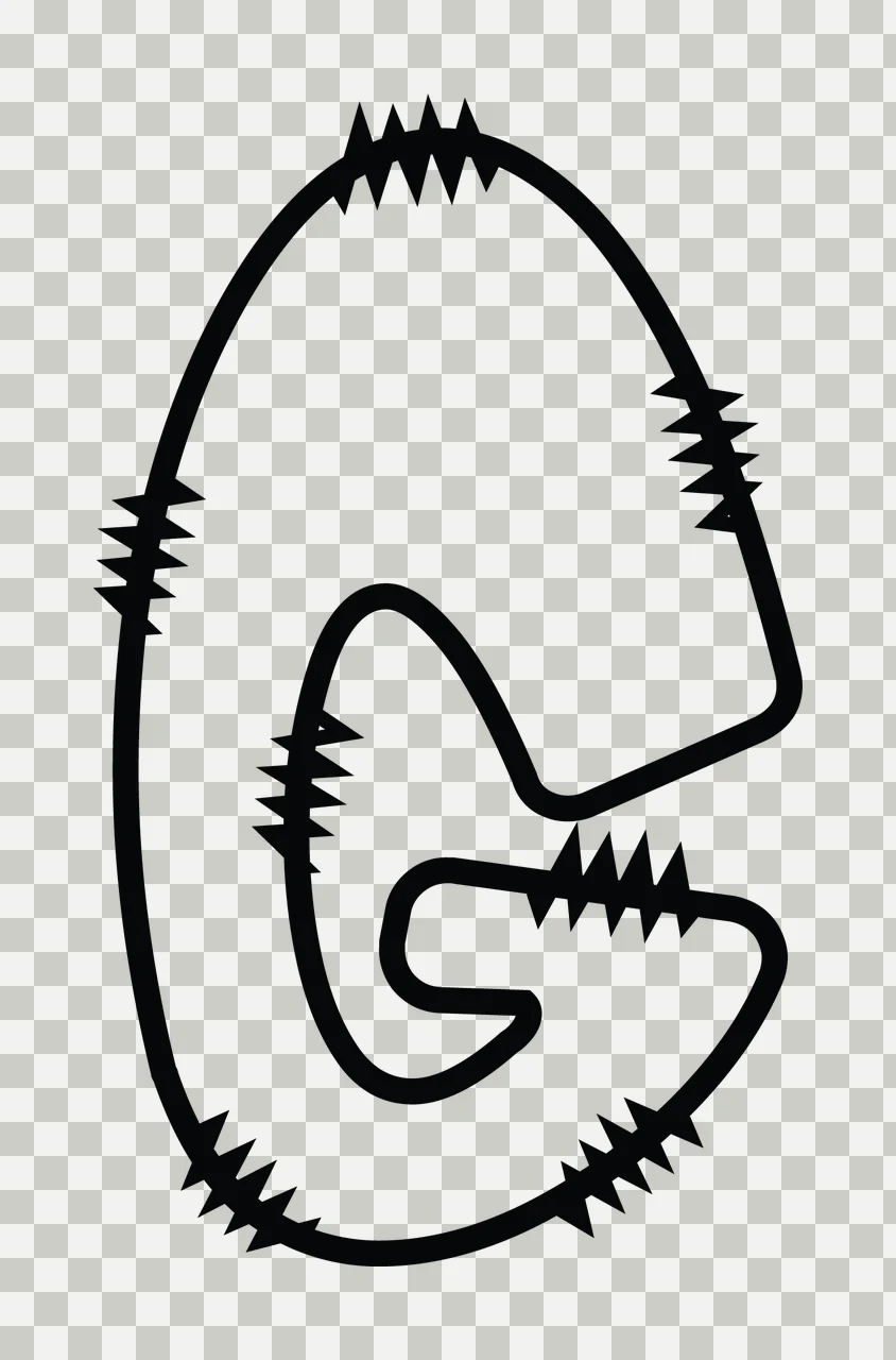 Letters Doodle Character 31 hand drawn sketch whimsical scalable transparency and detail preview thumbnail