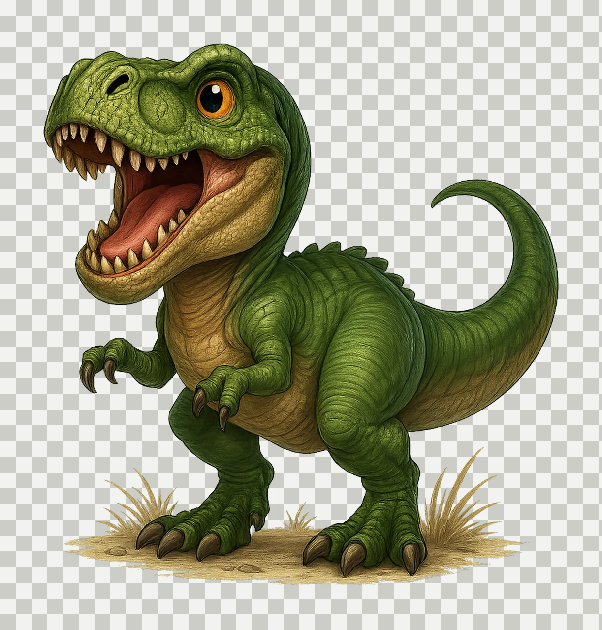 Cartoon Rex Dinosaur Sublimation Design Cute Dino Artwork transparency and detail preview thumbnail