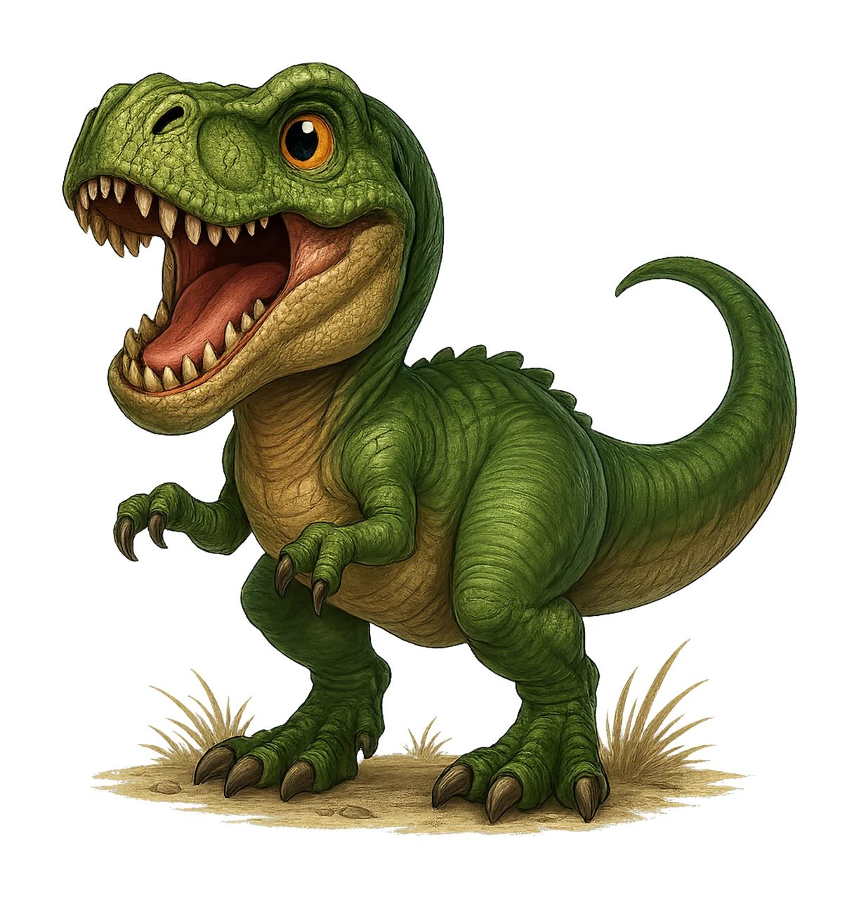 Cartoon Rex Dinosaur Sublimation Design Cute Dino Artwork