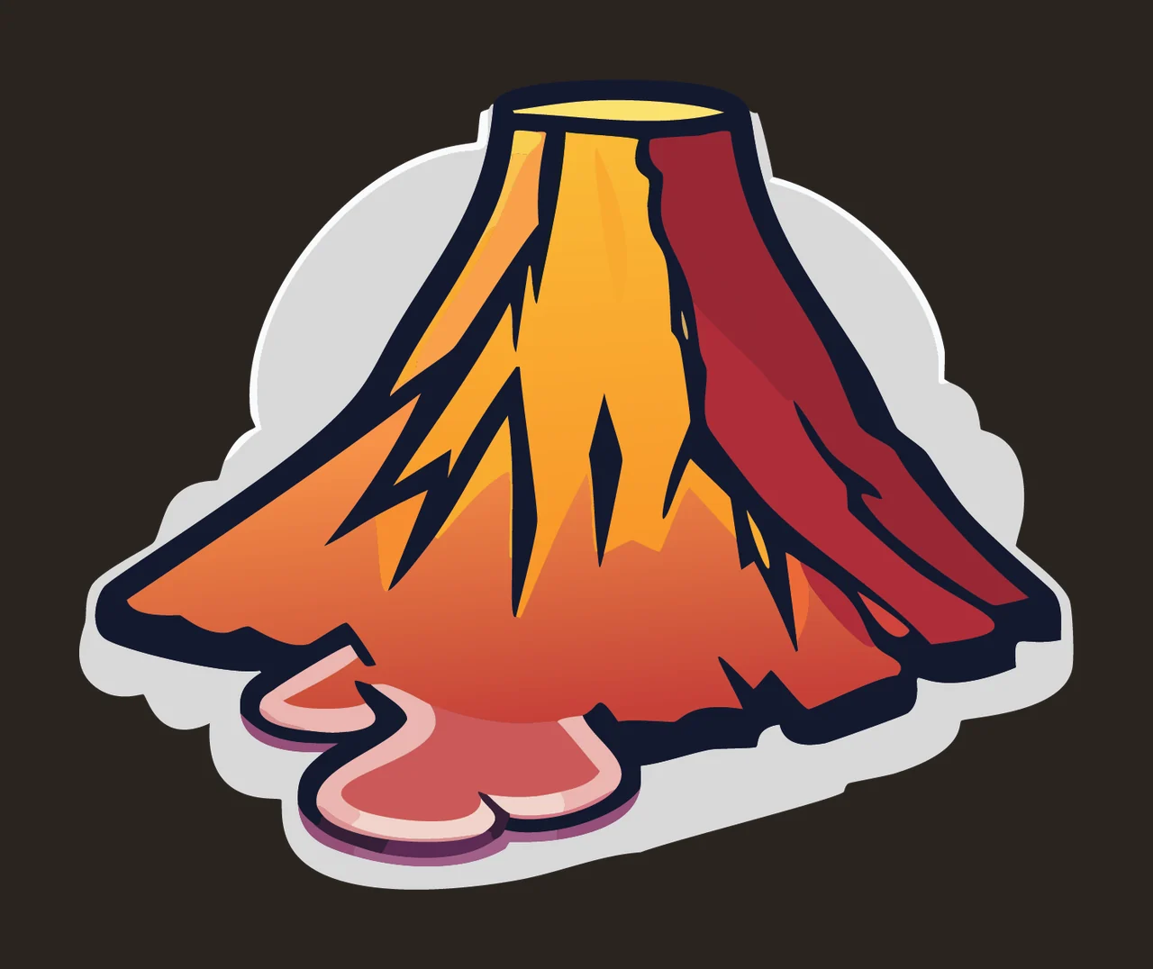 Volcano Silhouette On Rocky Foundation rocks mountain black contrast preview thumbnail