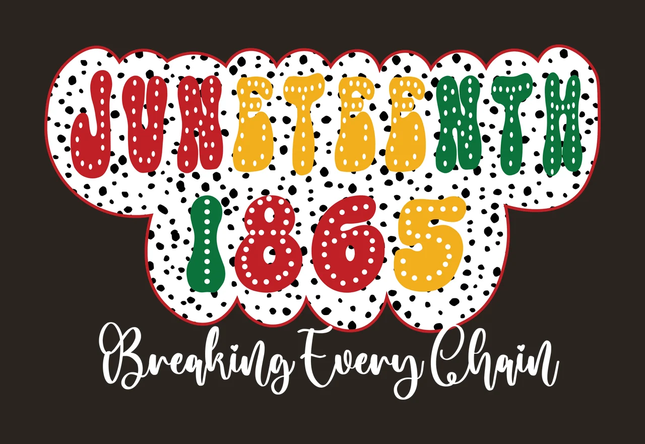 Breaking Every Chain Text With Blob placed below black script font contrast preview thumbnail