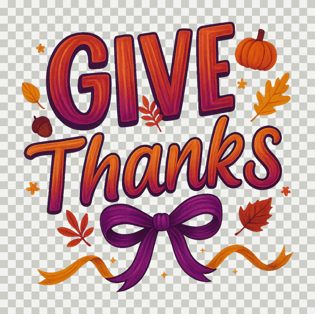 Give Thanks Thankful Fall Thanksgiving Coquette Fall Design transparency and detail preview thumbnail