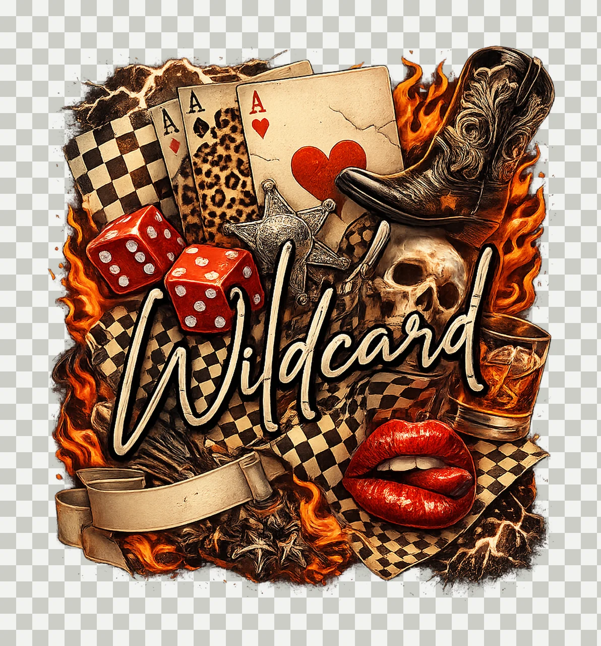 Trendy Cowgirl Western Wildcard Design Cowgirl Artwork Wild transparency and detail preview thumbnail