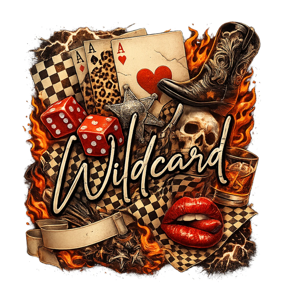Trendy Cowgirl Western Wildcard Design Cowgirl Artwork Wild