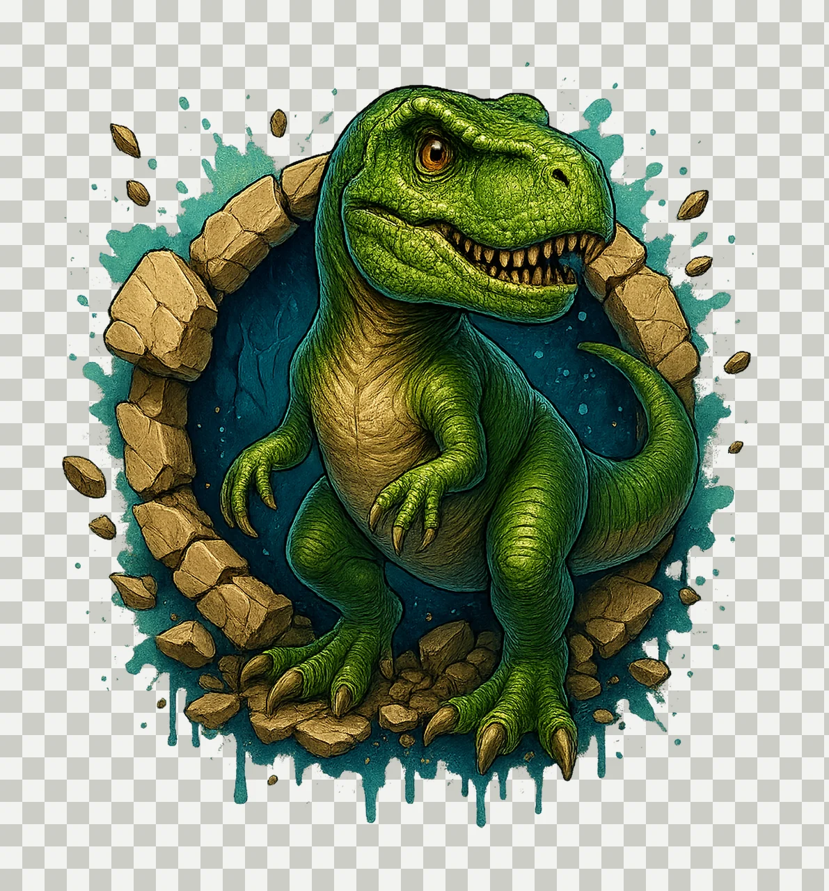 Dinosaur shirt Design 3D Baby Dinosaur Sublimation rex transparency and detail preview thumbnail