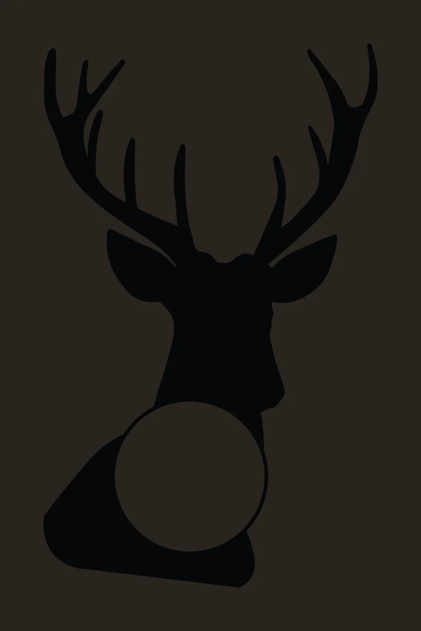 Can Glass Wrap Deer Head Circle Silhouette contrast preview thumbnail