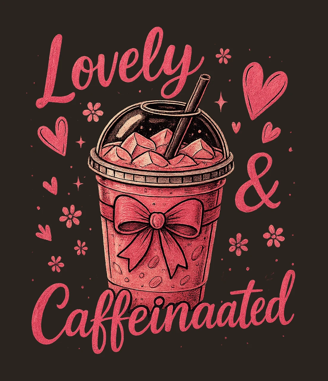 Lovely Caffeinated Retro Valentines Day Coffee Heart contrast preview thumbnail
