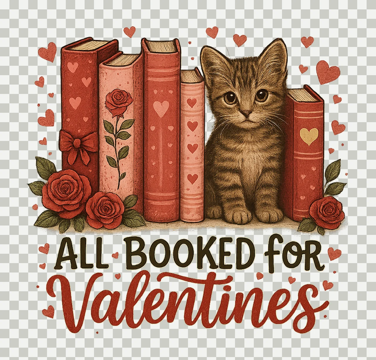 All Booked for Valentines Book Lover Shirt Design Floral transparency and detail preview thumbnail