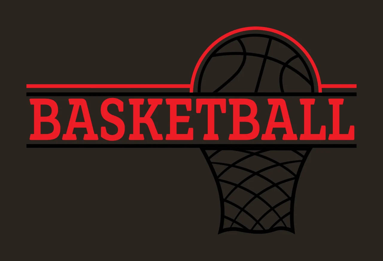 Basketball Hoop Geometric Line Art net black sport and white contrast preview thumbnail