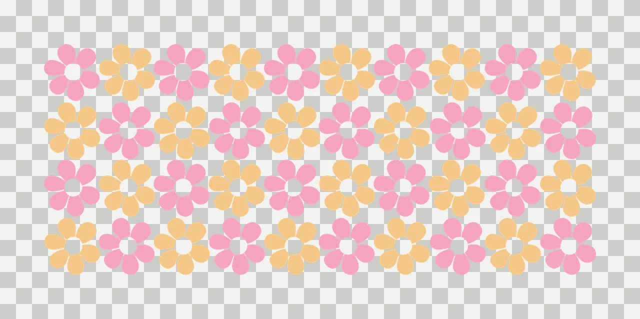 Can Glass Wrap Repeating Flower Pattern Black Shapes petals transparency and detail preview thumbnail