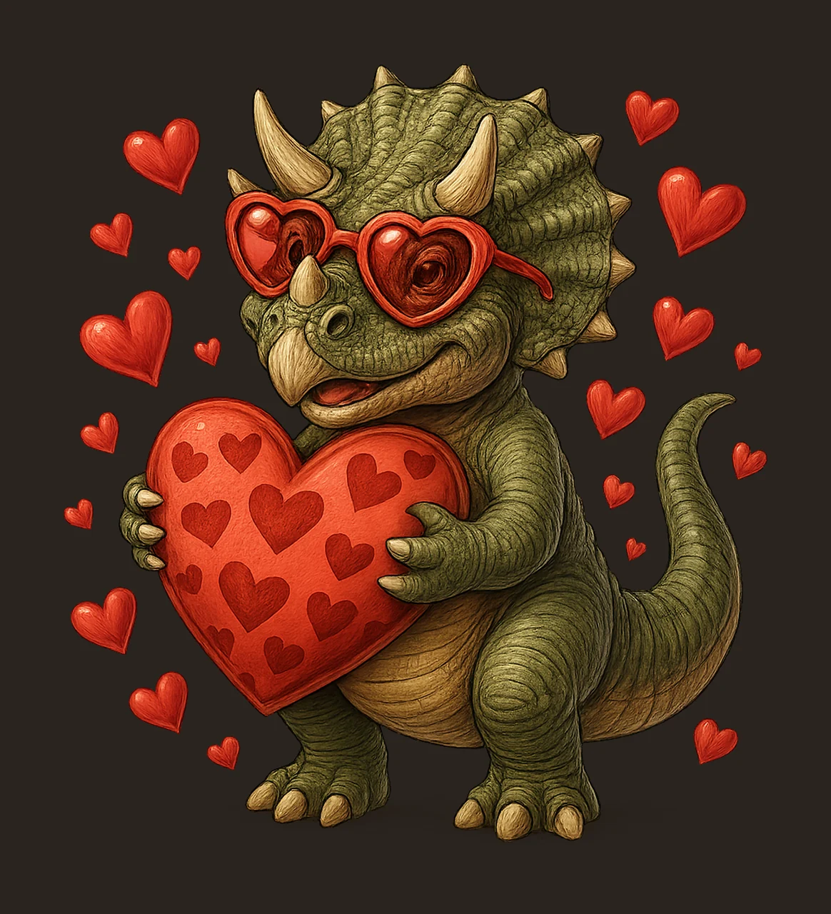 Valentines Day Rex Dino Love Romantic Dinosaur Valentine contrast preview thumbnail